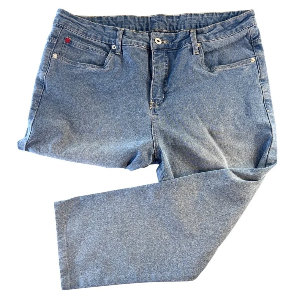 Overhauled Straight Leg Comfort‎ Jeans Men's 38x26 Blue